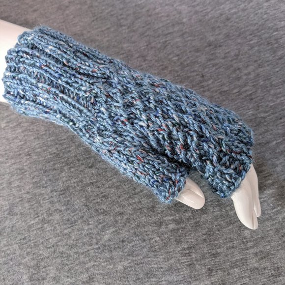 Hand Crafted Accessories - Handknit Wool Fingerless Gloves